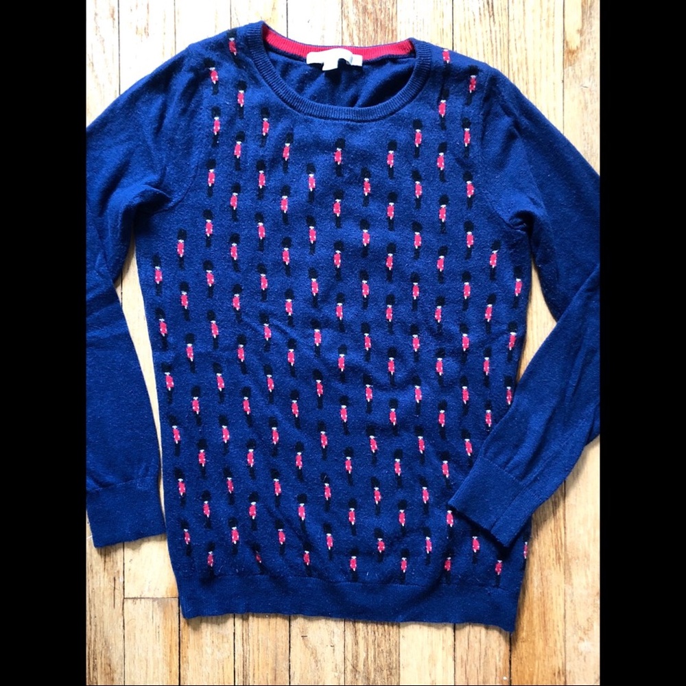 Boden Tin Soldier Pattern Sweater, sz XS